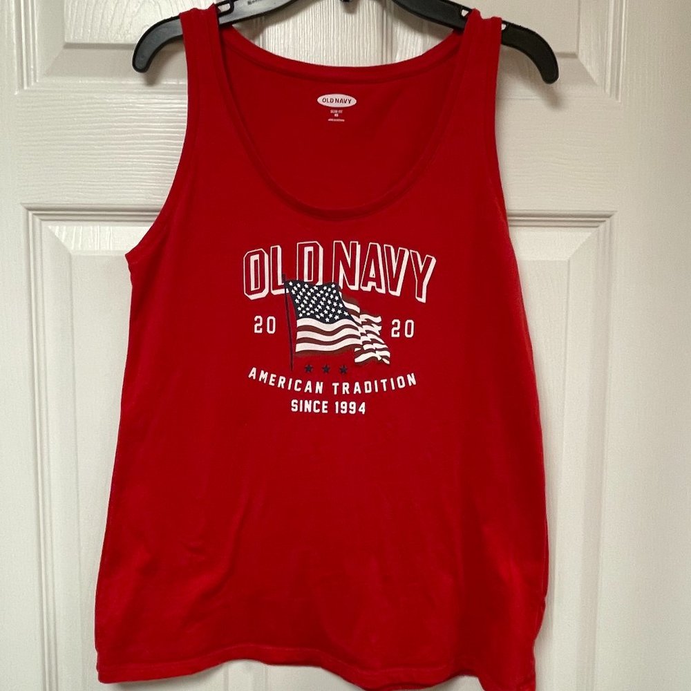Old Navy July 4th XS Women's Tank Top - 2020 - Red